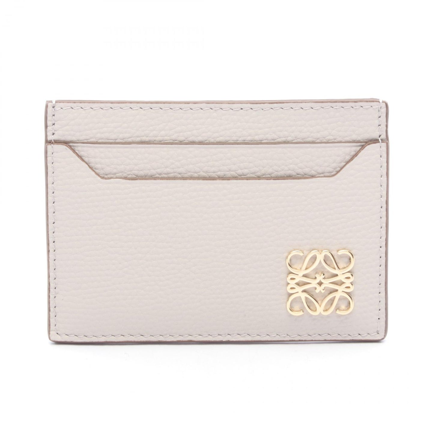 アナグラム プレーン カードホルダー カードケース レザー ライトベージュ ロエベ 財布・小物 LOEWE