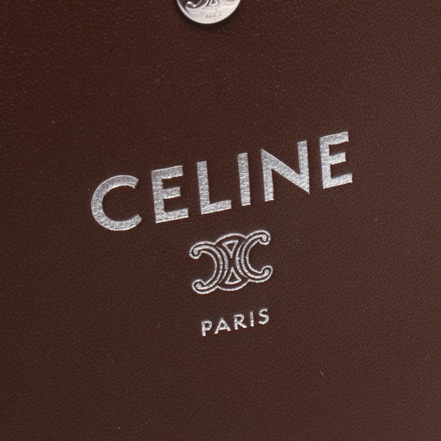 シャープポーチ テイクアウェイ ショルダーバッグ レザー ダークブラウン セリーヌ バッグ CELINE