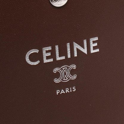 シャープポーチ テイクアウェイ ショルダーバッグ レザー ダークブラウン セリーヌ バッグ CELINE