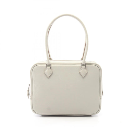 ミニプリュム20 ハンドバッグ シェーブル ライトグレー シルバー金具 K刻印 エルメス バッグ HERMES