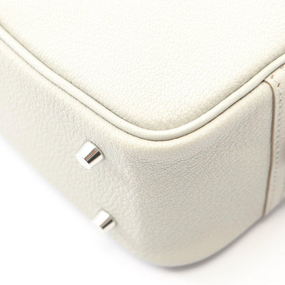 ミニプリュム20 ハンドバッグ シェーブル ライトグレー シルバー金具 K刻印 エルメス バッグ HERMES