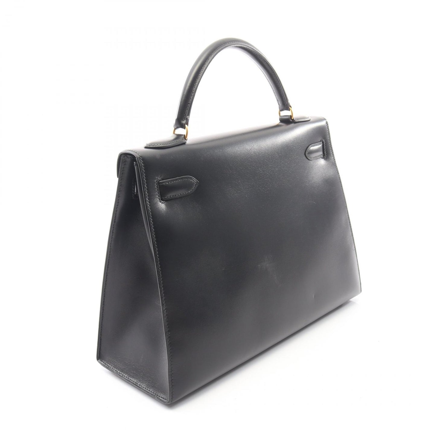 ケリー32 外縫い 2WAY ハンドバッグ ボックスカーフ ブラック ゴールド金具 ○U刻印 エルメス バッグ HERMES