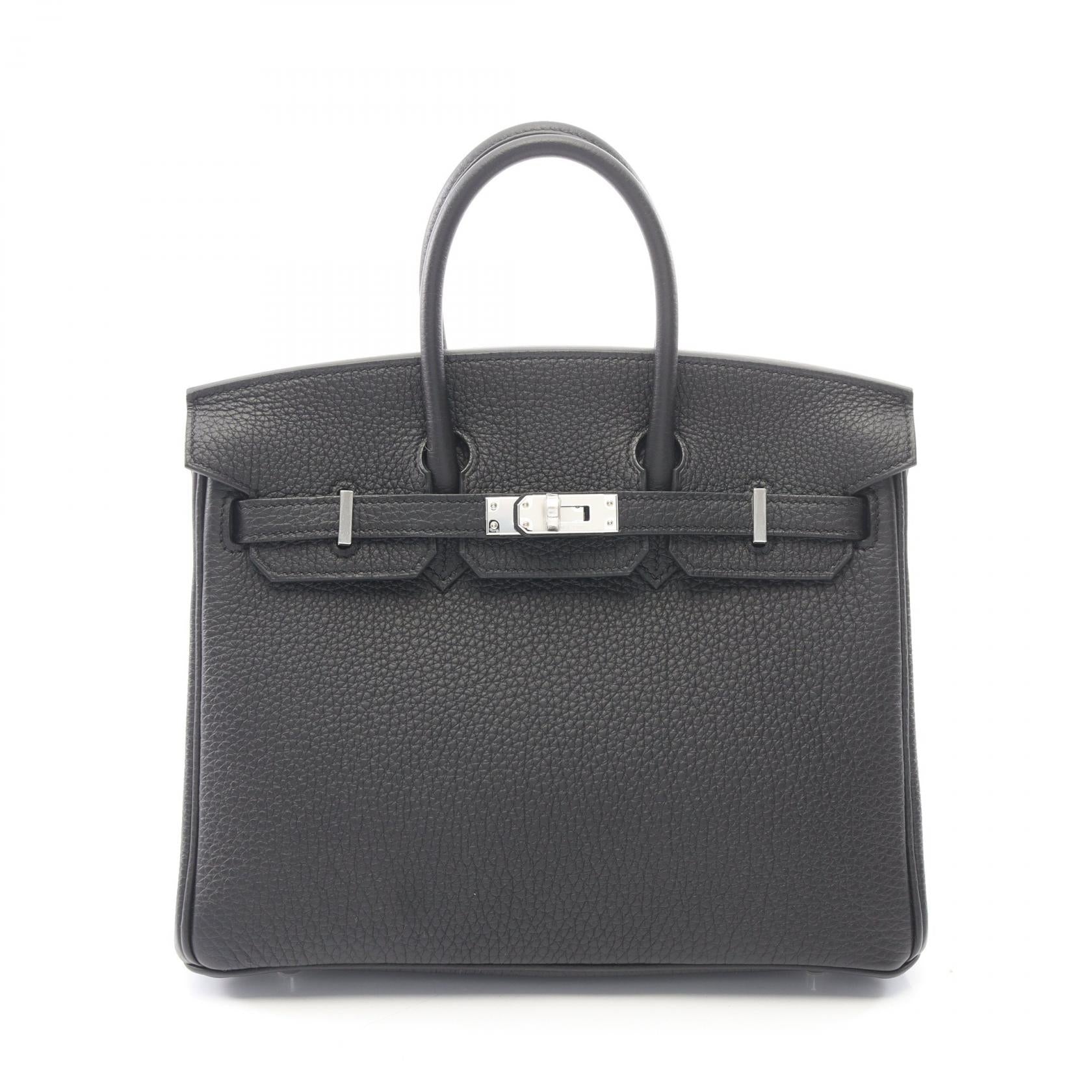 バーキン25 ハンドバッグ トゴ ブラック シルバー金具 K刻印 エルメス バッグ HERMES