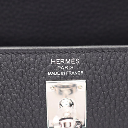 ケリー25 内縫い 2WAY ハンドバッグ トゴ ブラック シルバー金具 K刻印 エルメス バッグ HERMES