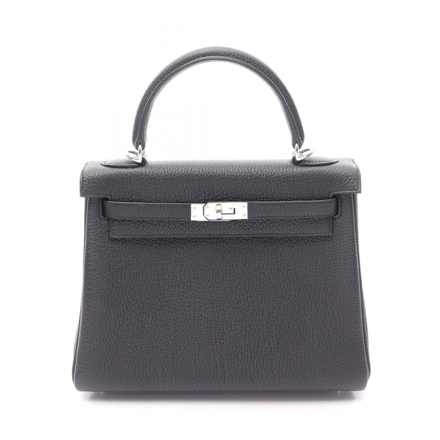 ケリー25 内縫い 2WAY ハンドバッグ トゴ ブラック シルバー金具 K刻印 エルメス バッグ HERMES