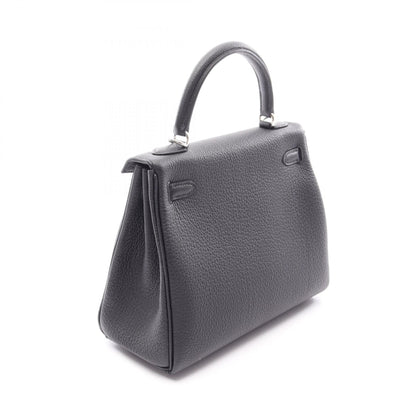 ケリー25 内縫い 2WAY ハンドバッグ トゴ ブラック シルバー金具 K刻印 エルメス バッグ HERMES