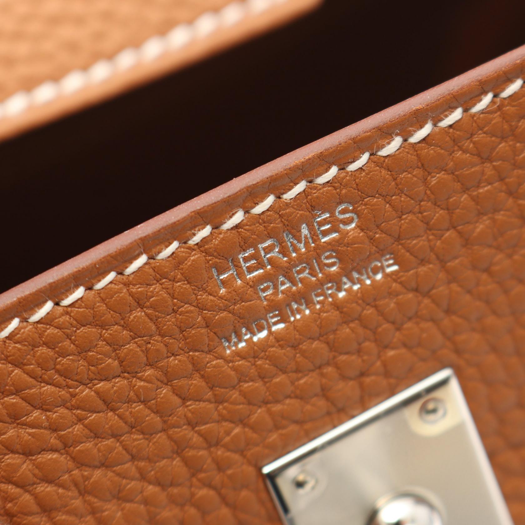 バーキン25 ゴールド ハンドバッグ トゴ ブラウン シルバー金具 G刻印 エルメス バッグ HERMES