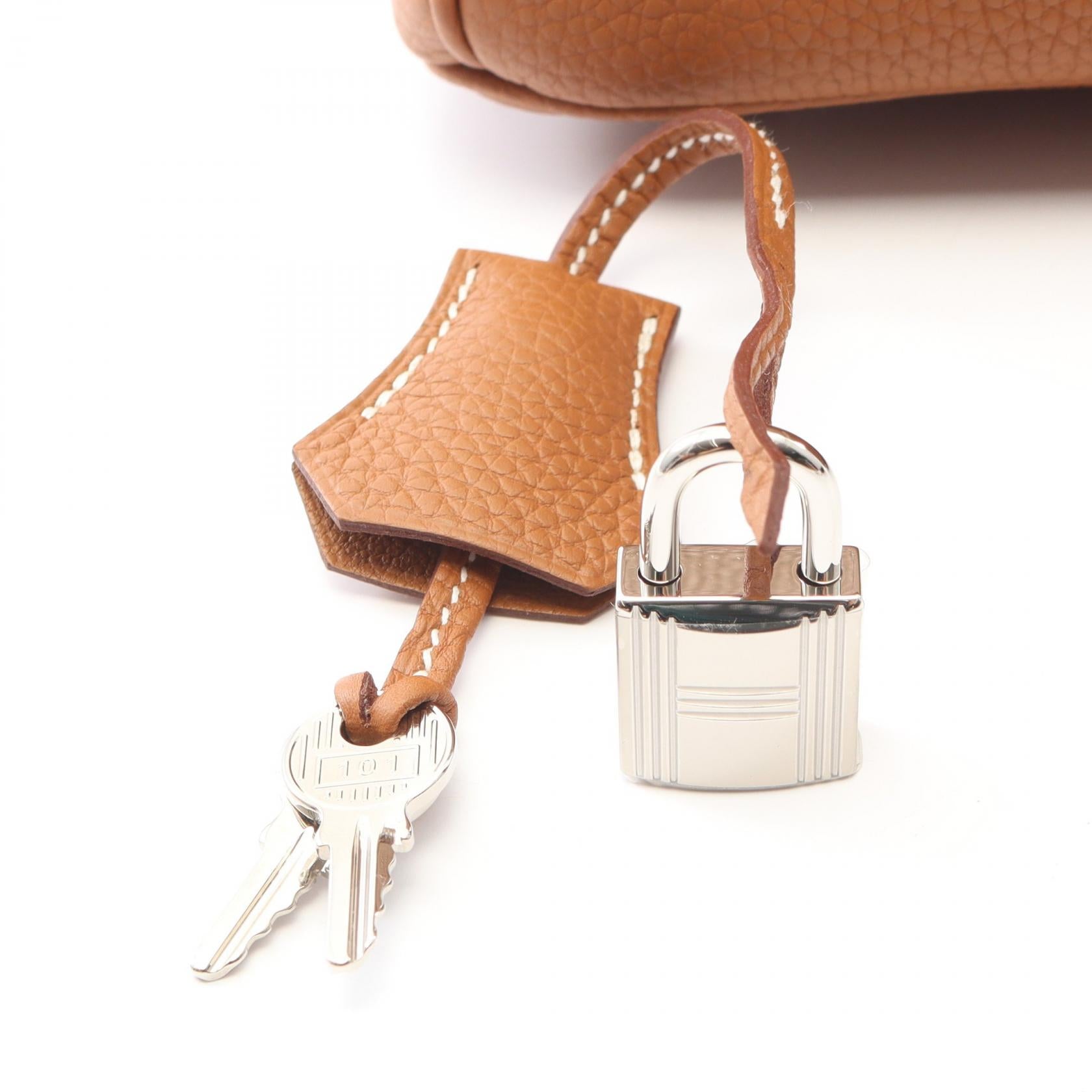 バーキン25 ゴールド ハンドバッグ トゴ ブラウン シルバー金具 G刻印 エルメス バッグ HERMES
