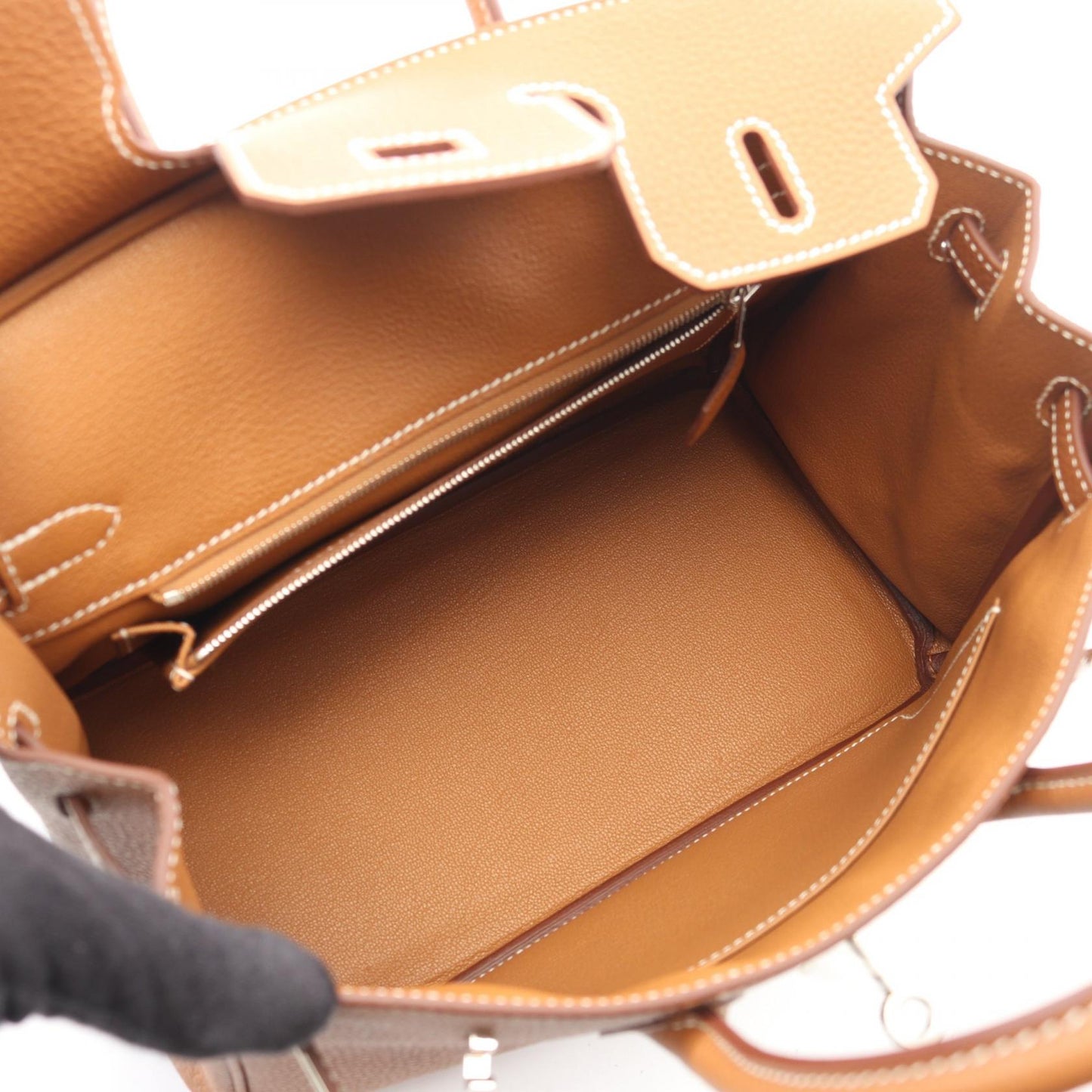 バーキン25 ゴールド ハンドバッグ トゴ ブラウン シルバー金具 G刻印 エルメス バッグ HERMES