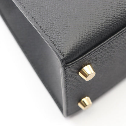 ケリー25 外縫い 2WAY ハンドバッグ ヴォーエプソン ブラック ゴールド金具 G刻印 エルメス バッグ HERMES