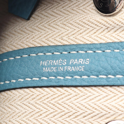 ネオガーデン23 ニューブルージーン ハンドバッグ ネゴンダ ライトブルー シルバー金具 G刻印 エルメス バッグ HERMES