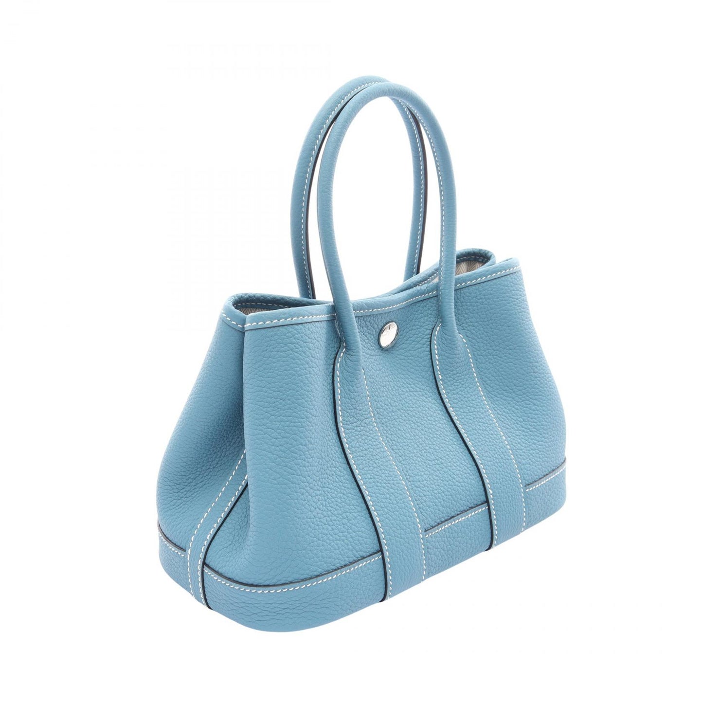 ネオガーデン23 ニューブルージーン ハンドバッグ ネゴンダ ライトブルー シルバー金具 G刻印 エルメス バッグ HERMES