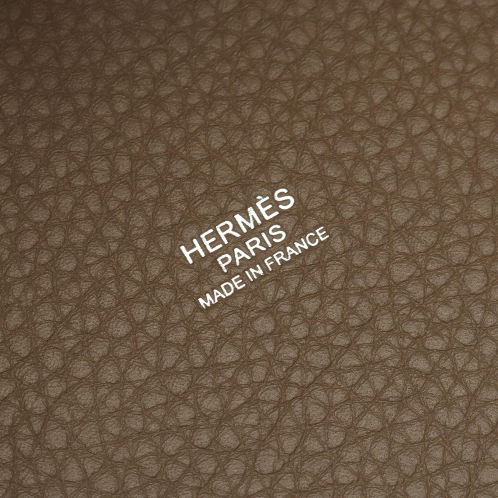 ピコタンロックPM エトゥープ ハンドバッグ トリヨンクレマンス グレーブラウン シルバー金具 G刻印 エルメス バッグ HERMES