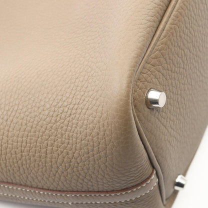 ピコタンロックPM エトゥープ ハンドバッグ トリヨンクレマンス グレーブラウン シルバー金具 G刻印 エルメス バッグ HERMES