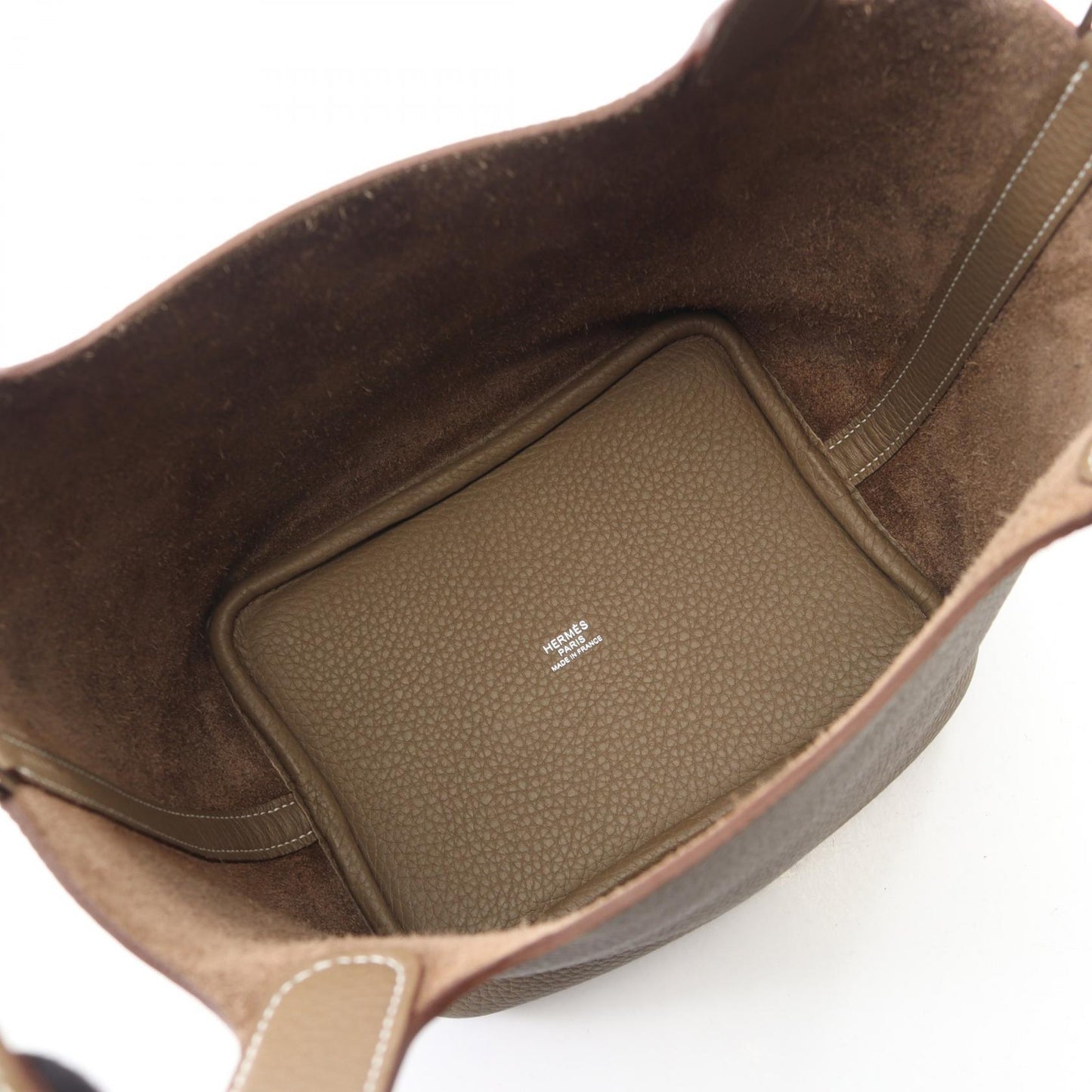 ピコタンロックPM エトゥープ ハンドバッグ トリヨンクレマンス グレーブラウン シルバー金具 G刻印 エルメス バッグ HERMES