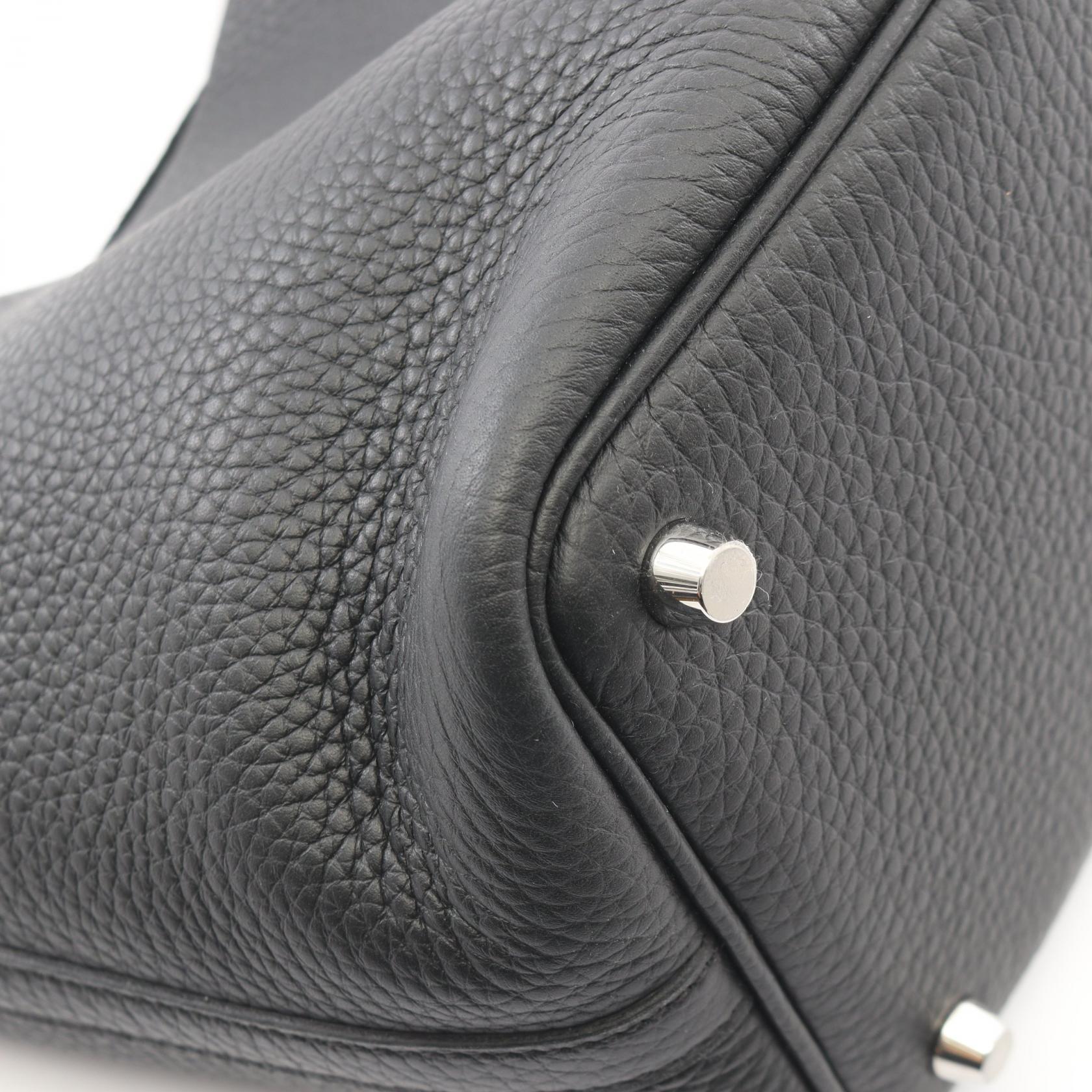 ピコタンロックPM ハンドバッグ トリヨンクレマンス ブラック シルバー金具 K刻印 エルメス バッグ HERMES