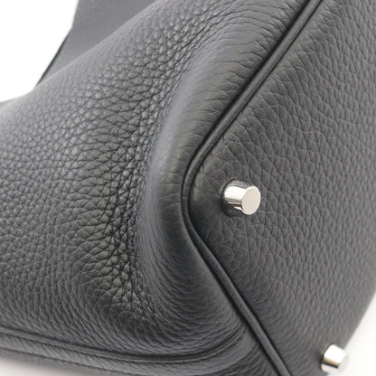 ピコタンロックPM ハンドバッグ トリヨンクレマンス ブラック シルバー金具 K刻印 エルメス バッグ HERMES
