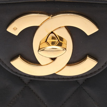 デカマトラッセ 30 シングルフラップ Wチェーンショルダーバッグ ラムスキン ブラック ゴールド金具 シャネル バッグ CHANEL