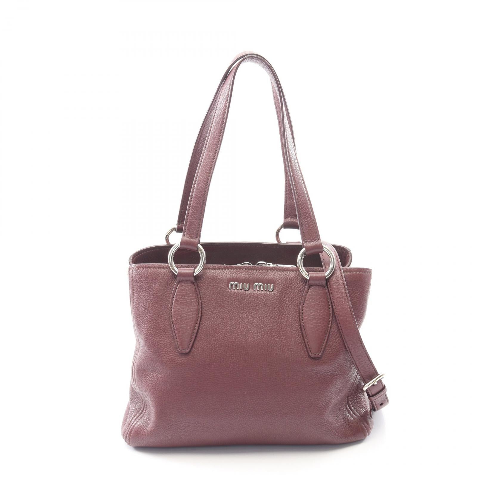 VITTELO PHENIX 2WAY ショルダーバッグ トートバッグ レザー ボルドー ミュウミュウ バッグ miu miu