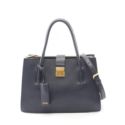 MADRAS マドラス 2WAY ハンドバッグ レザー ネイビー ミュウミュウ バッグ miu miu