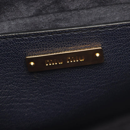 MADRAS マドラス 2WAY ハンドバッグ レザー ネイビー ミュウミュウ バッグ miu miu