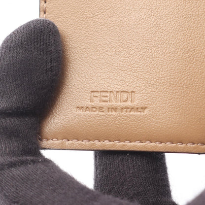 バゲット ズッカ 三つ折り財布 キャンバス ブラウン ブラック フェンディ 財布・小物 FENDI