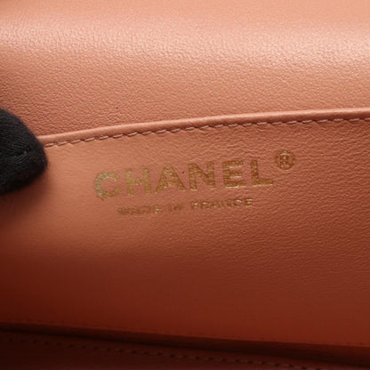 マトラッセ バニティ チェーンショルダーバッグ レザー ピンクベージュ ゴールド金具 シャネル バッグ CHANEL