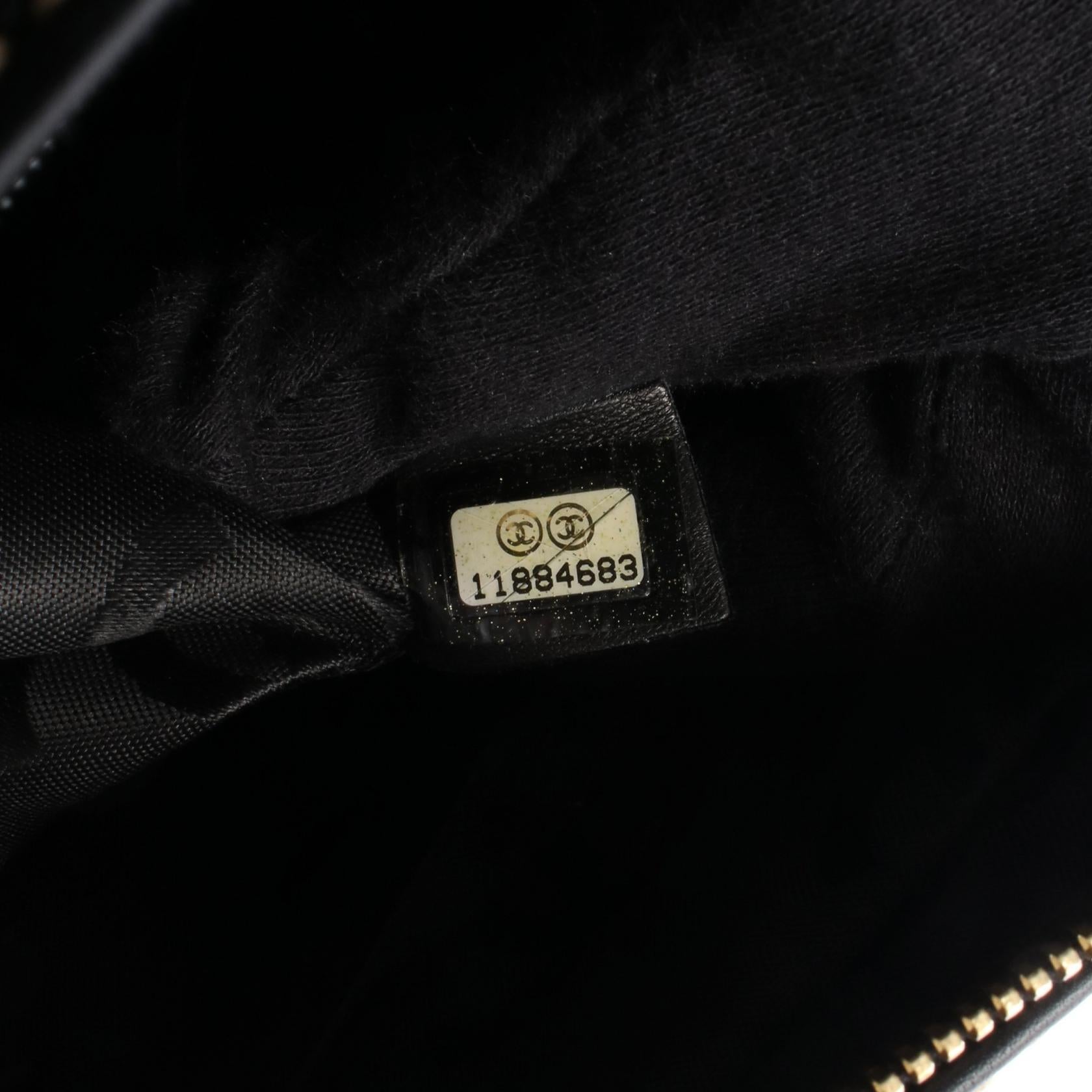 ワイルドステッチ ハンドバッグ レザー ブラック ゴールド金具 シャネル バッグ CHANEL