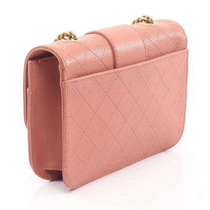 マトラッセ チェーンショルダーバッグ レザー ピンク ゴールド金具 シャネル バッグ CHANEL