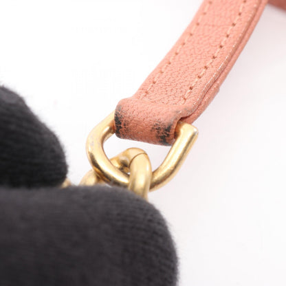 マトラッセ チェーンショルダーバッグ レザー ピンク ゴールド金具 シャネル バッグ CHANEL