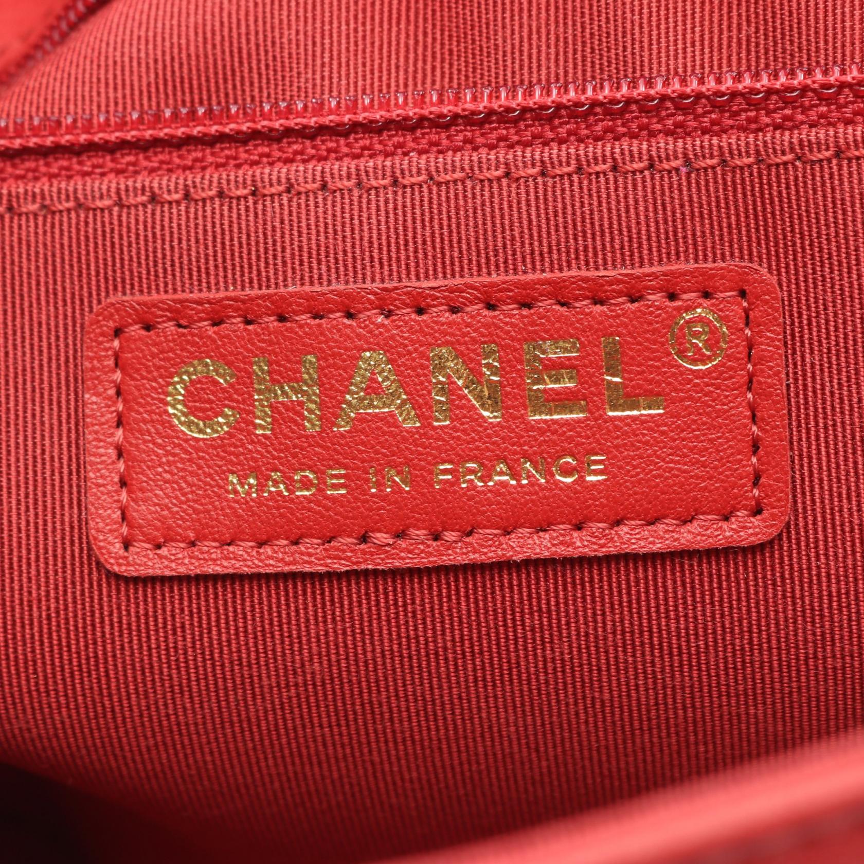 ココマーク Wチェーンショルダーバッグ チェーンショルダーバッグ ラムスキン レッド ゴールド金具 シャネル バッグ CHANEL