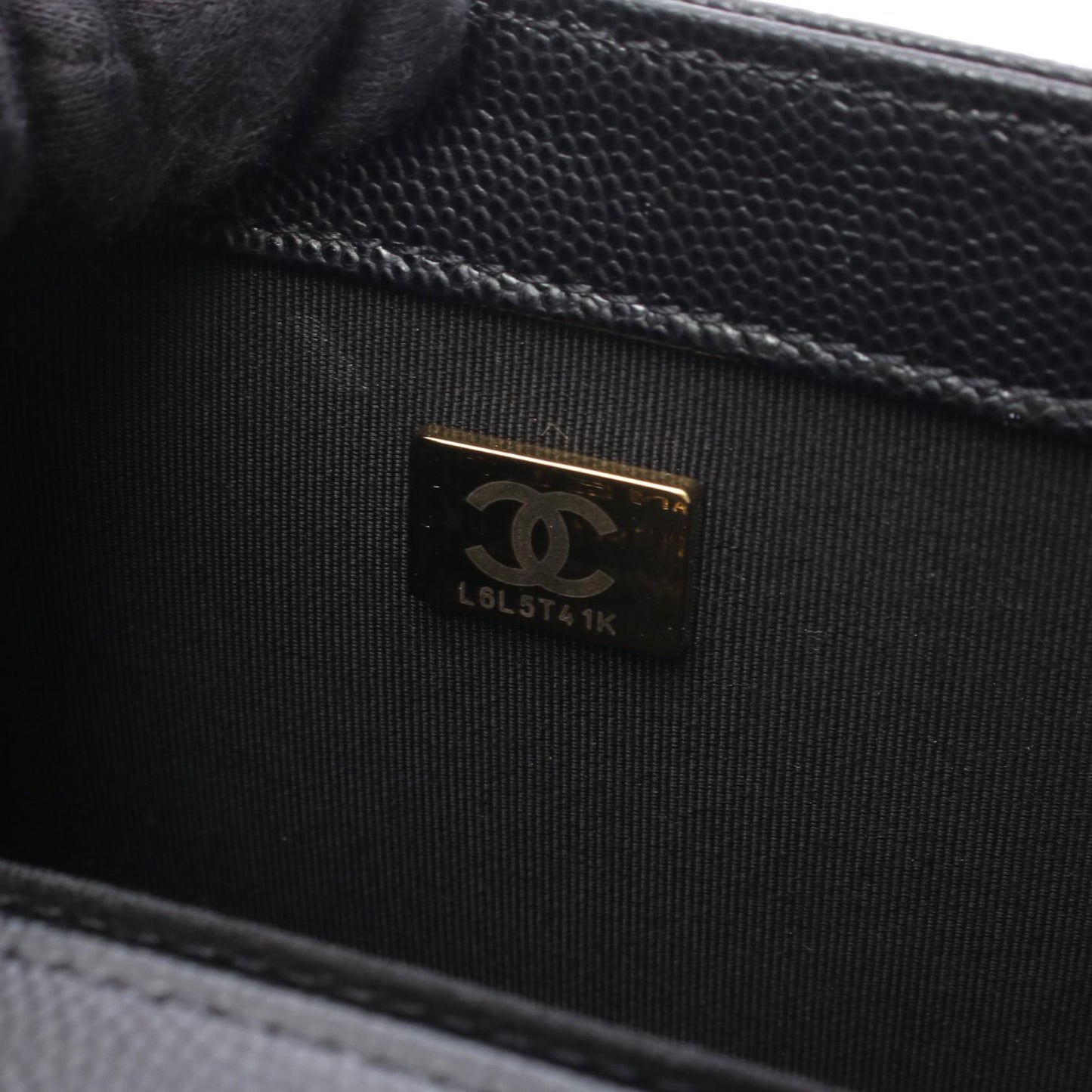 ボーイシャネル チェーンショルダーバッグ キャビアスキン ブラック ゴールド金具 シャネル バッグ CHANEL