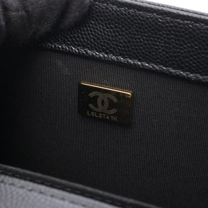 ボーイシャネル チェーンショルダーバッグ キャビアスキン ブラック ゴールド金具 シャネル バッグ CHANEL