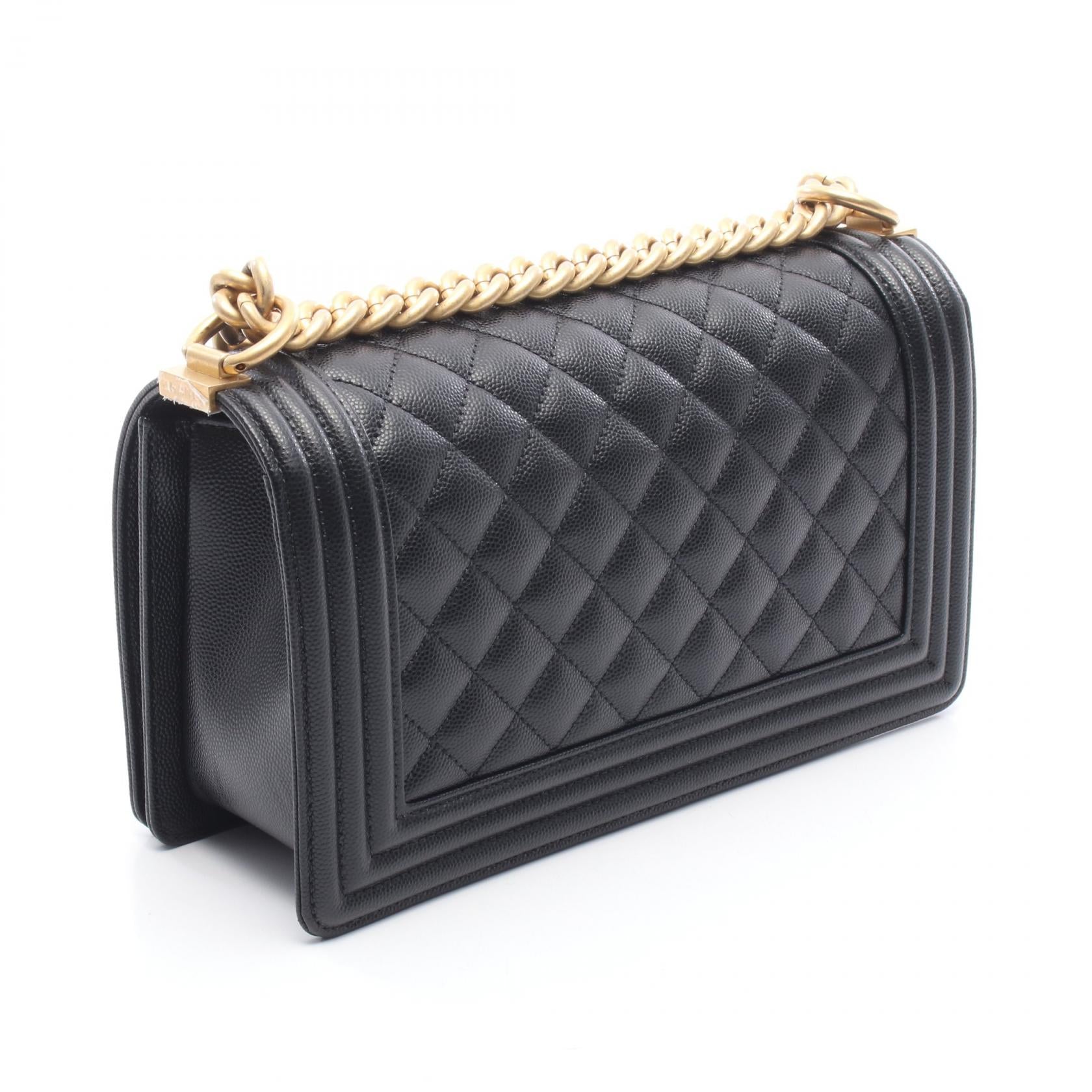 CHAENL シャネル/ボーイシャネルキャビアスキンチェーンショルダー/ノワール/A67086/280*****/Aランク/89【中古】 CHANEL（シャネル） チェーンショルダー A67086 ショルダーバッグ