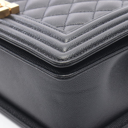 ボーイシャネル チェーンショルダーバッグ キャビアスキン ブラック ゴールド金具 シャネル バッグ CHANEL