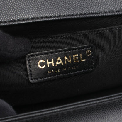 ボーイシャネル チェーンショルダーバッグ キャビアスキン ブラック ゴールド金具 シャネル バッグ CHANEL