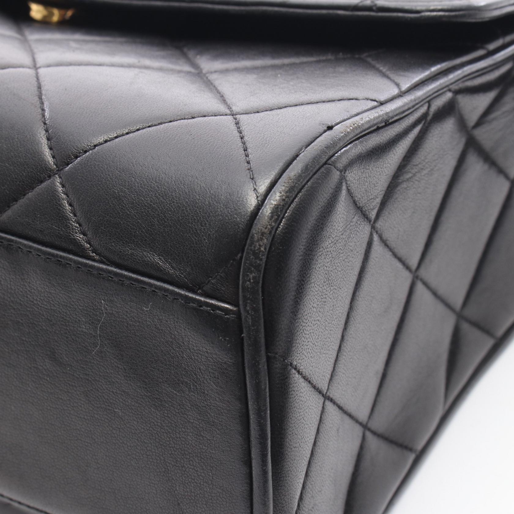 マトラッセ ショルダーバッグ ショルダーバッグ ラムスキン ブラック ゴールド金具 シャネル バッグ CHANEL