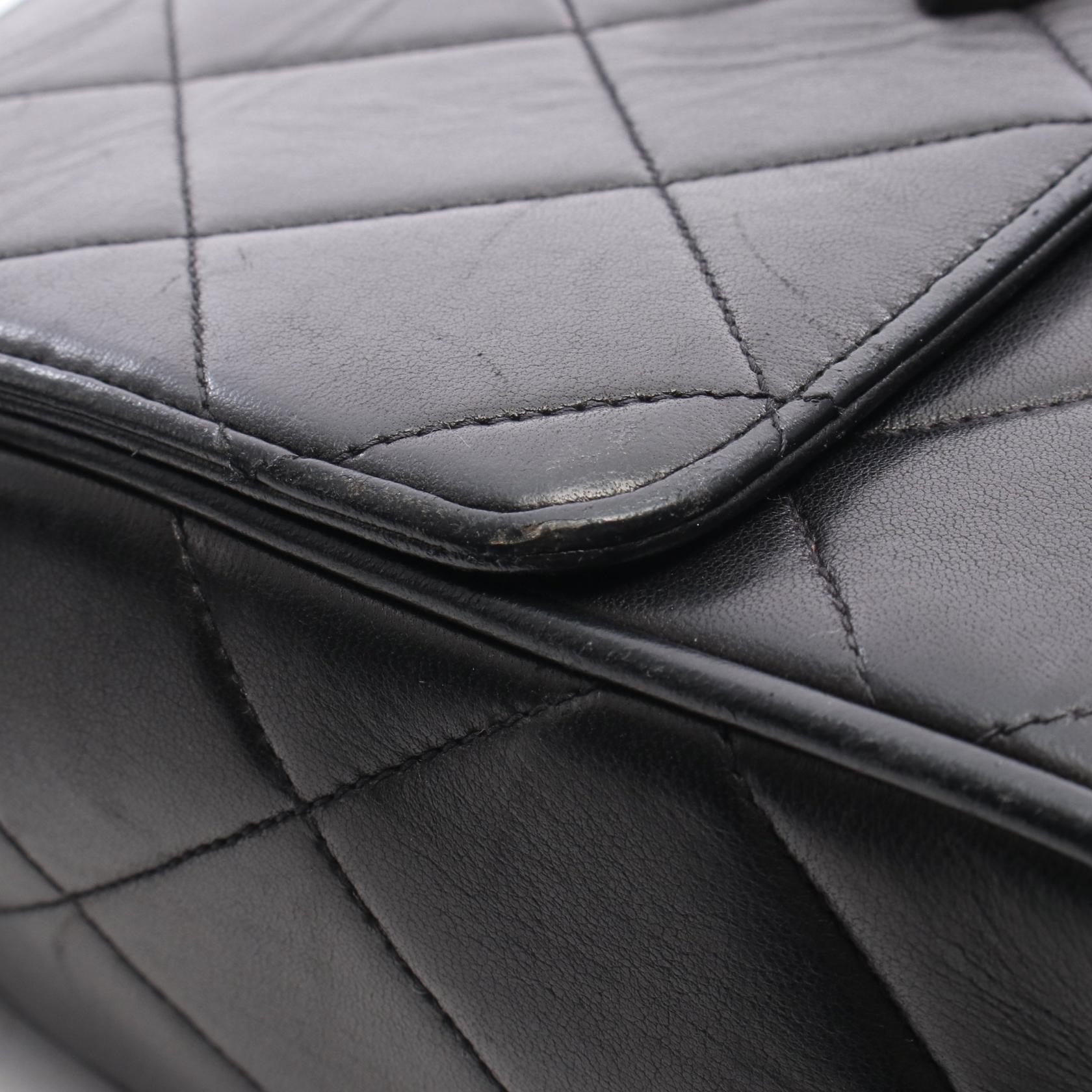 マトラッセ ショルダーバッグ ショルダーバッグ ラムスキン ブラック ゴールド金具 シャネル バッグ CHANEL
