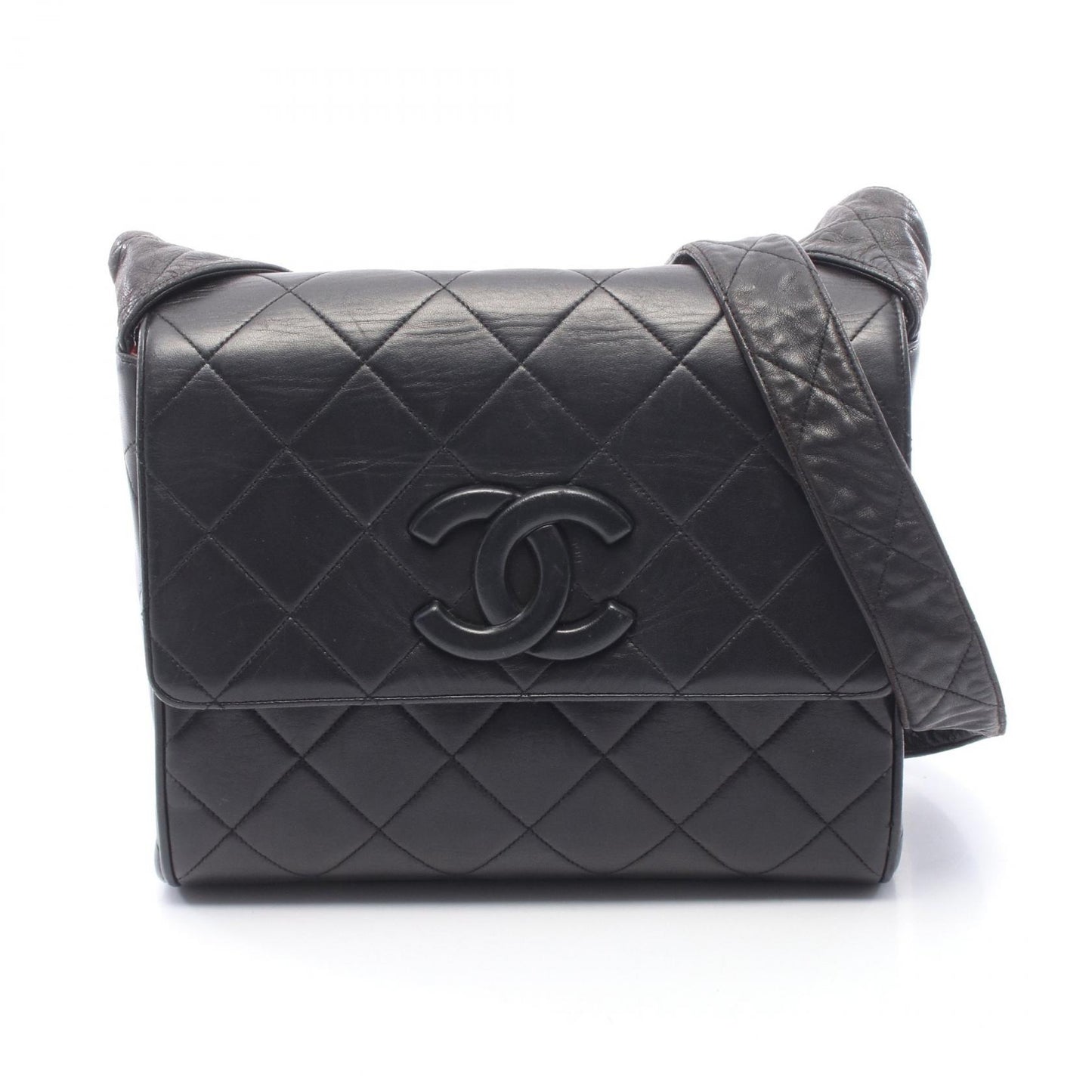 マトラッセ ショルダーバッグ ショルダーバッグ ラムスキン ブラック ゴールド金具 シャネル バッグ CHANEL