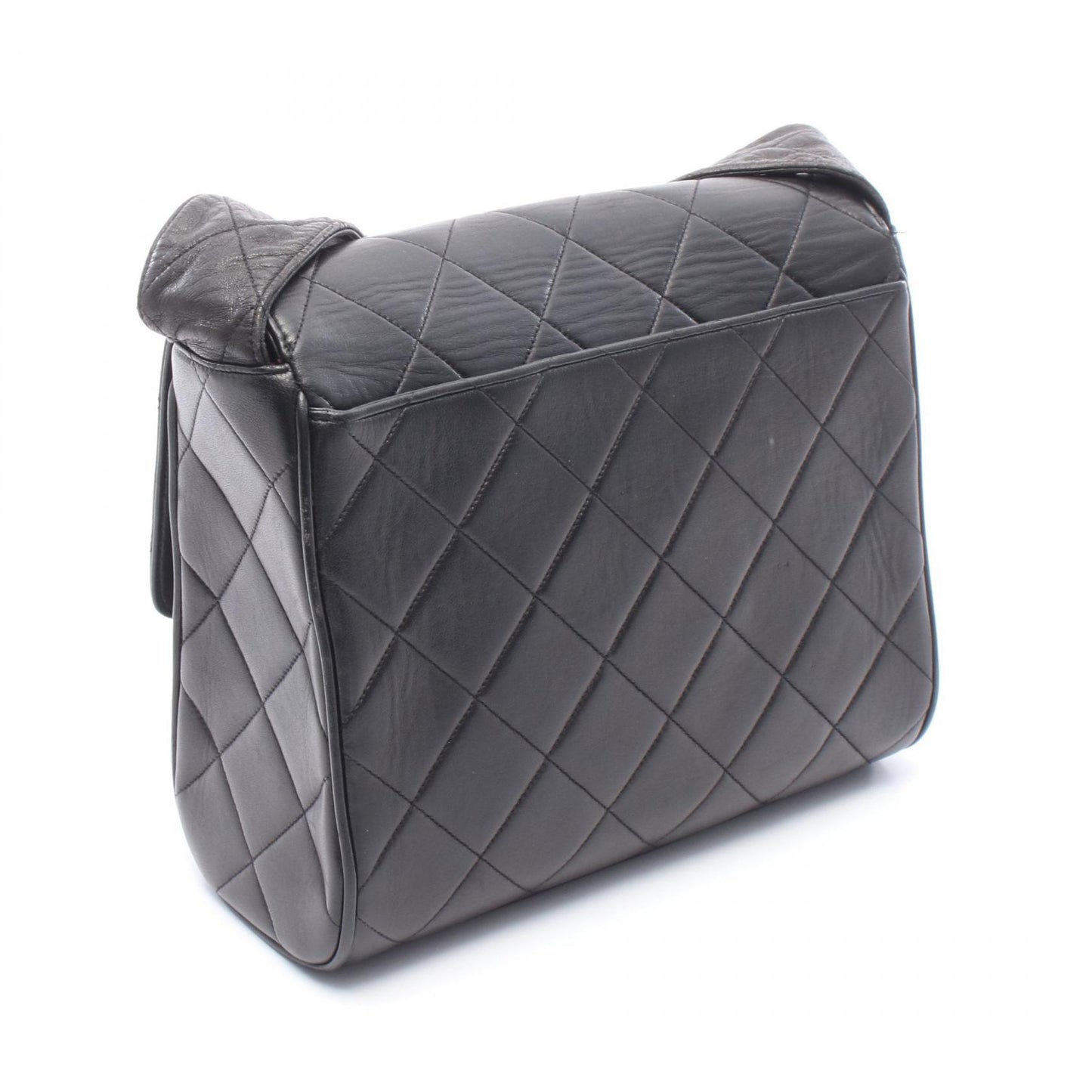 マトラッセ ショルダーバッグ ショルダーバッグ ラムスキン ブラック ゴールド金具 シャネル バッグ CHANEL