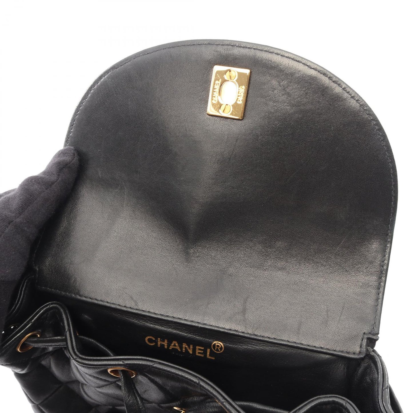 マトラッセ バックパック リュックサック ラムスキン ブラック ゴールド金具 シャネル バッグ CHANEL