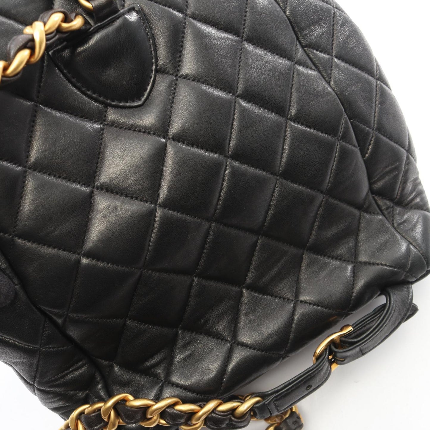 マトラッセ バックパック リュックサック ラムスキン ブラック ゴールド金具 シャネル バッグ CHANEL