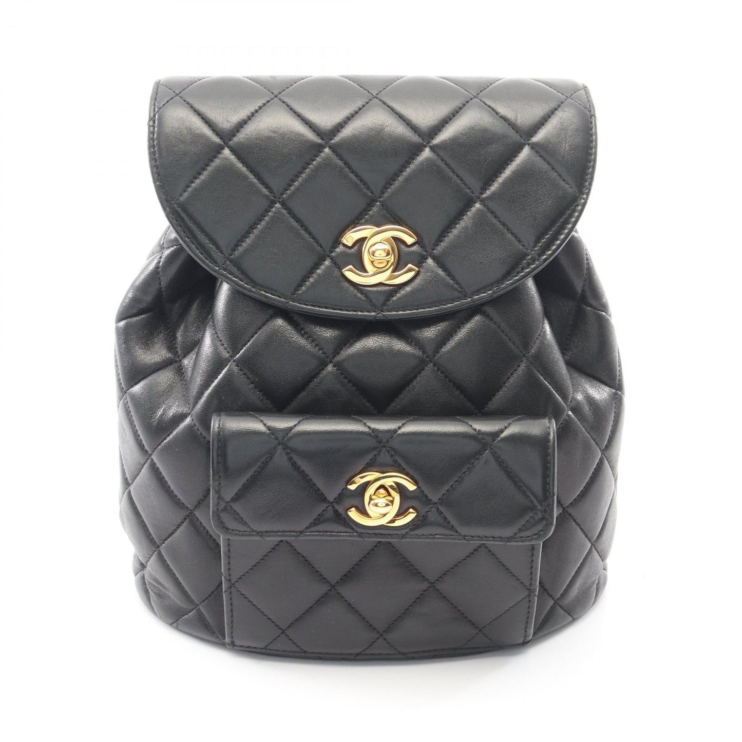 マトラッセ バックパック リュックサック ラムスキン ブラック ゴールド金具 シャネル バッグ CHANEL