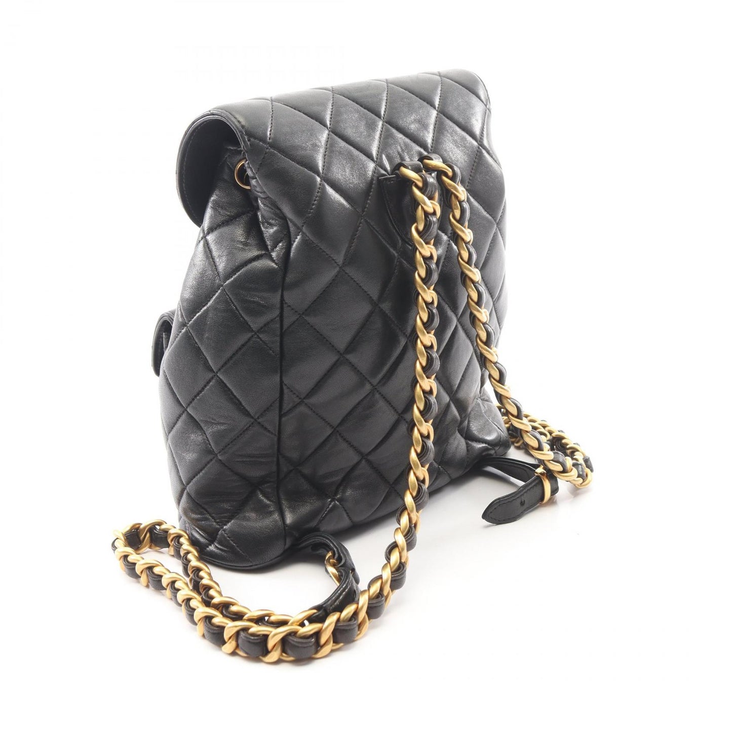 マトラッセ バックパック リュックサック ラムスキン ブラック ゴールド金具 シャネル バッグ CHANEL