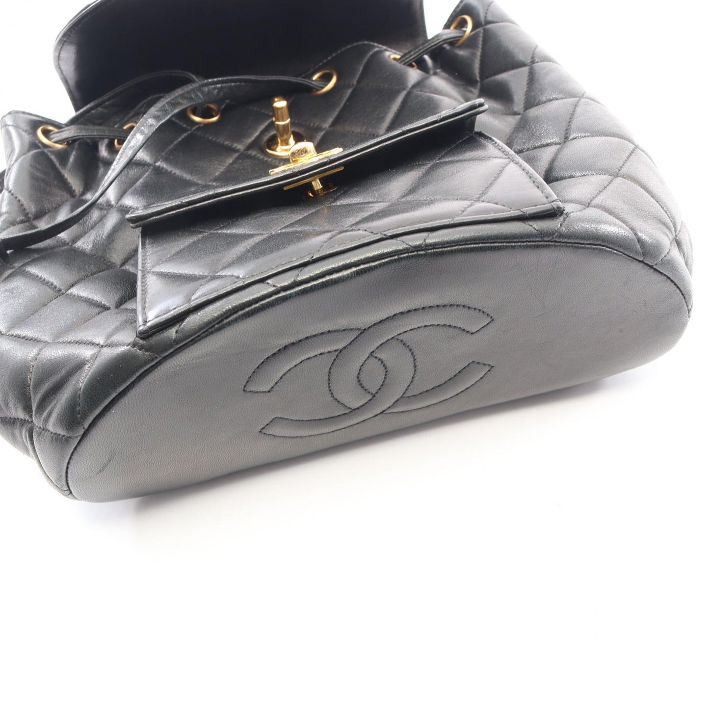 マトラッセ バックパック リュックサック ラムスキン ブラック ゴールド金具 シャネル バッグ CHANEL