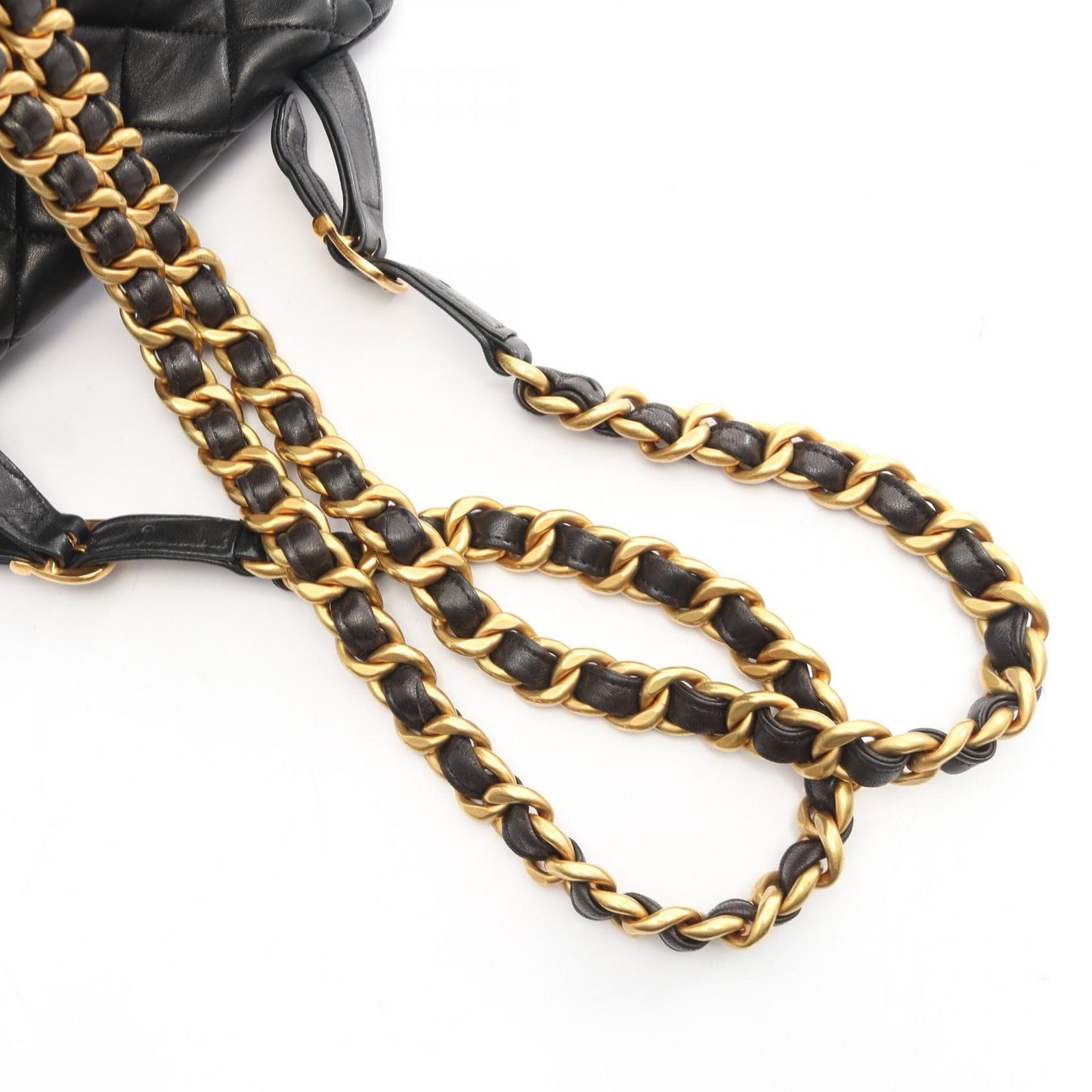 マトラッセ バックパック リュックサック ラムスキン ブラック ゴールド金具 シャネル バッグ CHANEL