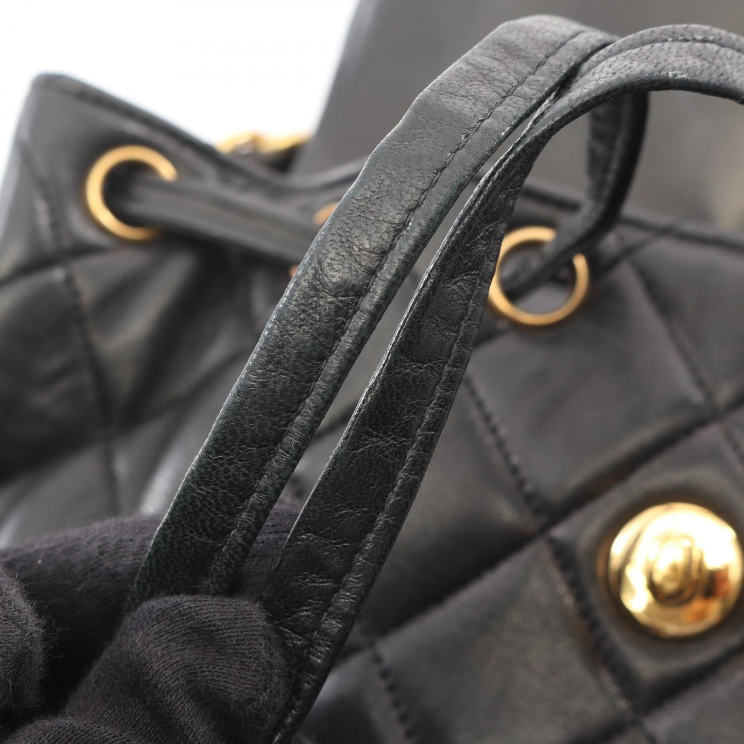 マトラッセ バックパック リュックサック ラムスキン ブラック ゴールド金具 シャネル バッグ CHANEL
