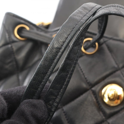 マトラッセ バックパック リュックサック ラムスキン ブラック ゴールド金具 シャネル バッグ CHANEL