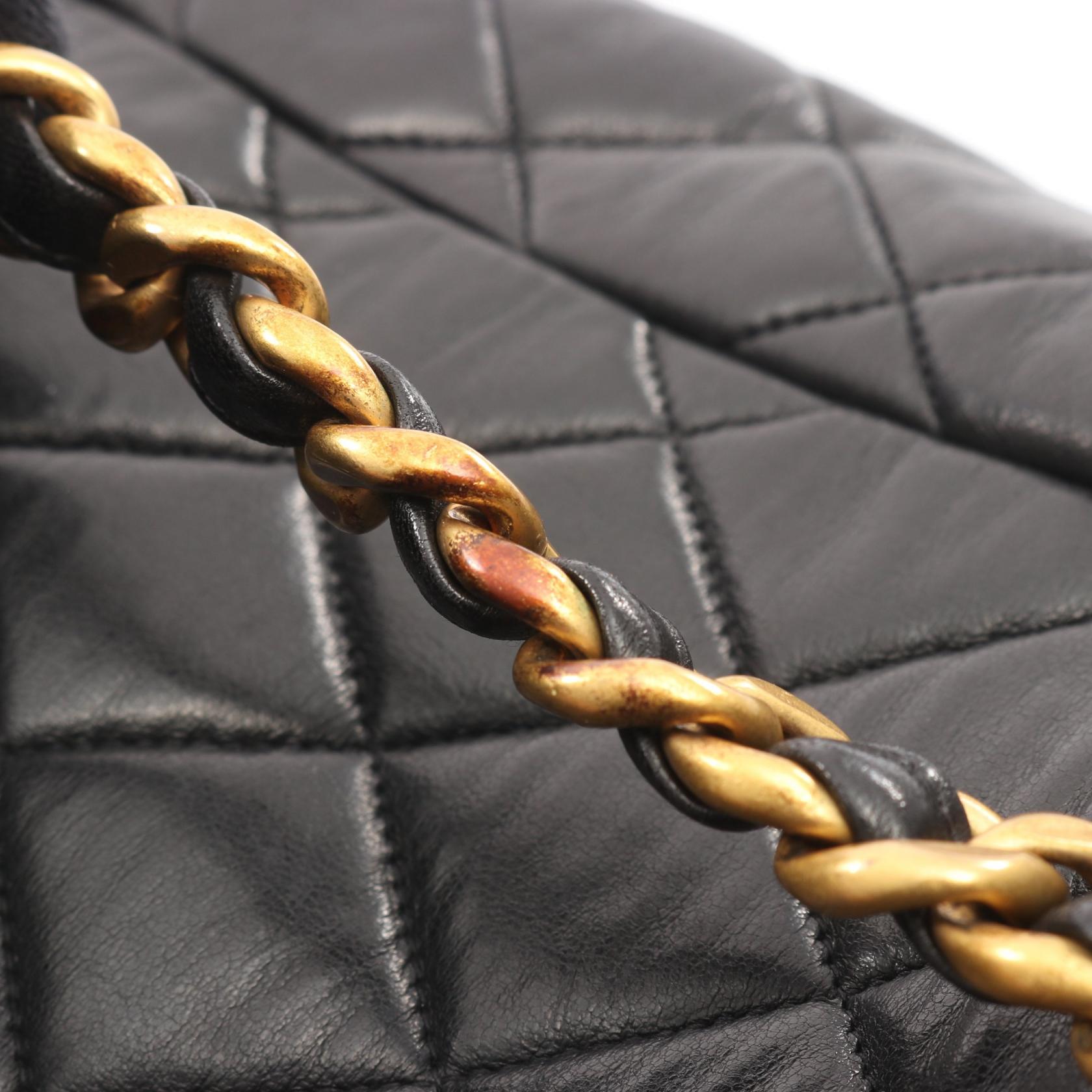 マトラッセ バックパック リュックサック ラムスキン ブラック ゴールド金具 シャネル バッグ CHANEL
