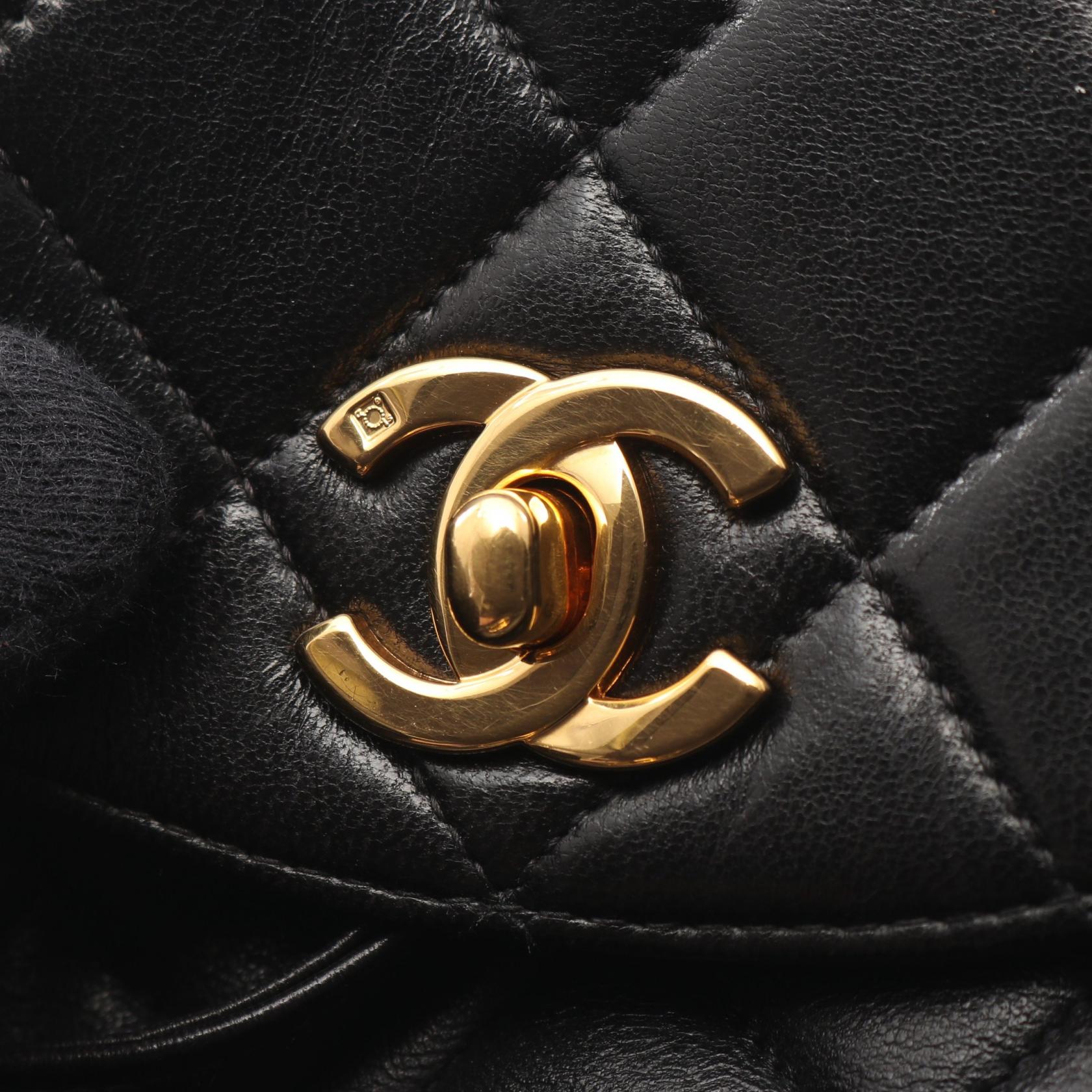 マトラッセ バックパック リュックサック ラムスキン ブラック ゴールド金具 シャネル バッグ CHANEL